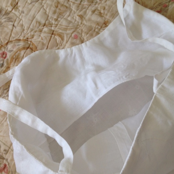 White Egyptian Cotton Spaghetti Strap Top - Picture 11 of 12